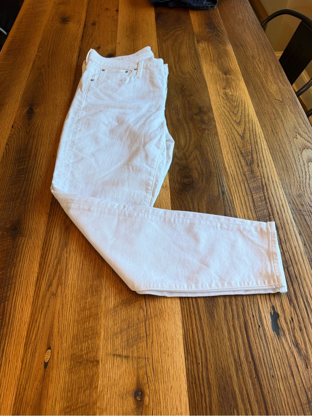 J. Crew Women's Slim Straight White Denim Jeans